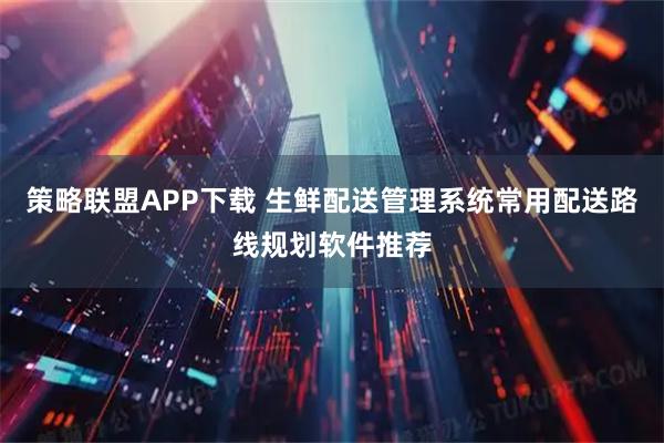 策略联盟APP下载 生鲜配送管理系统常用配送路线规划软件推荐